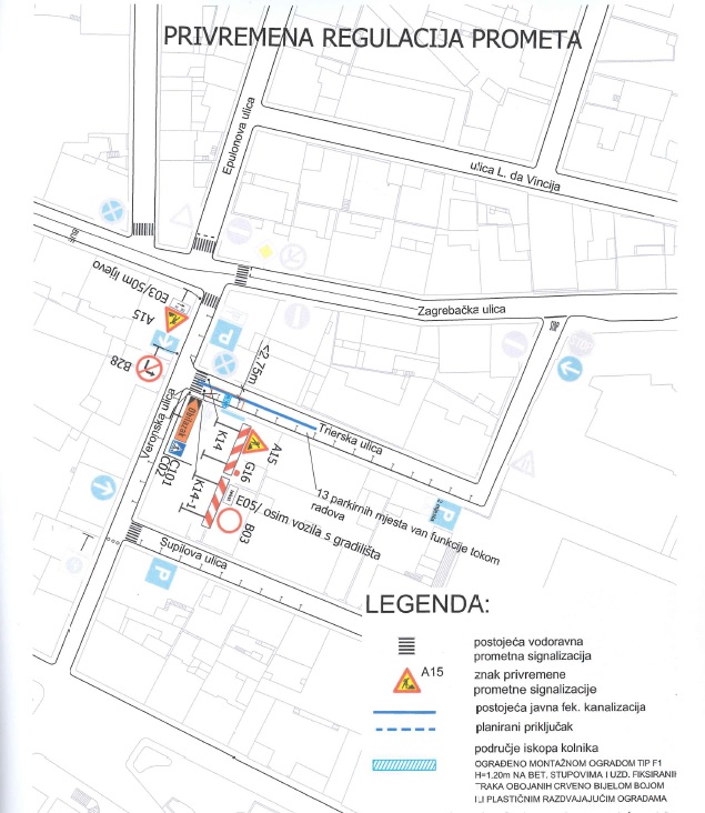 PULA: Privremena regulacija prometa u Trierskoj ulici 